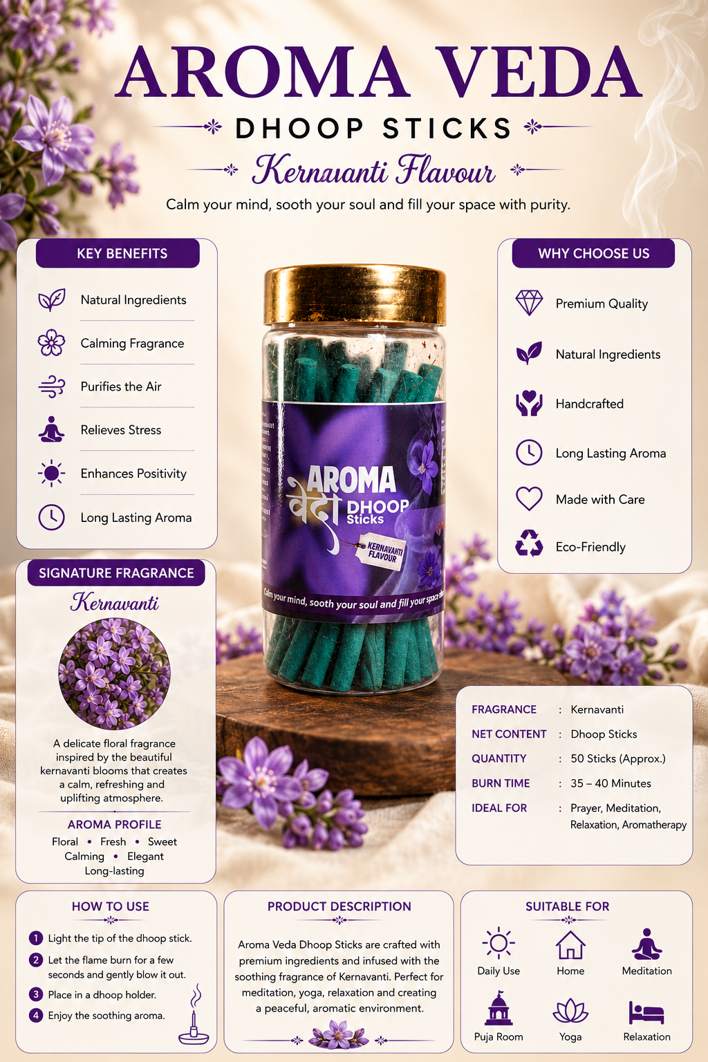Aroma Veda Dhoop Batti – Karnavati