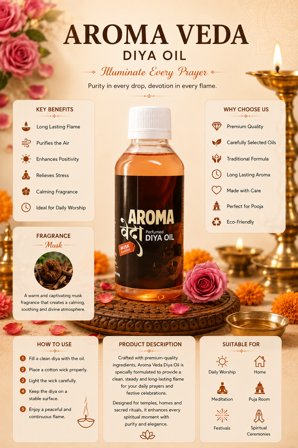 Aroma Veda Diya Oil – Musk