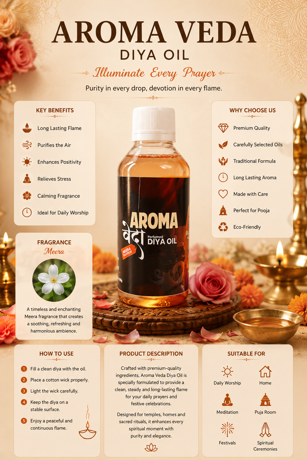 Aroma Veda Diya Oil – Meera