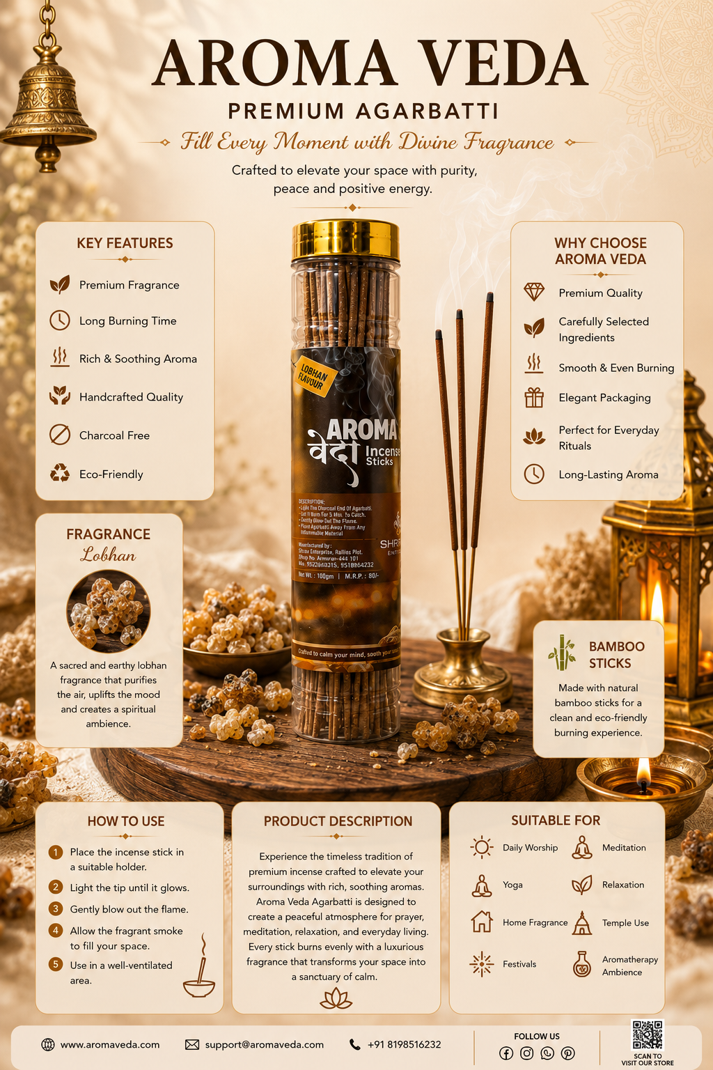 Aroma Veda Agarbatti – Lobhan